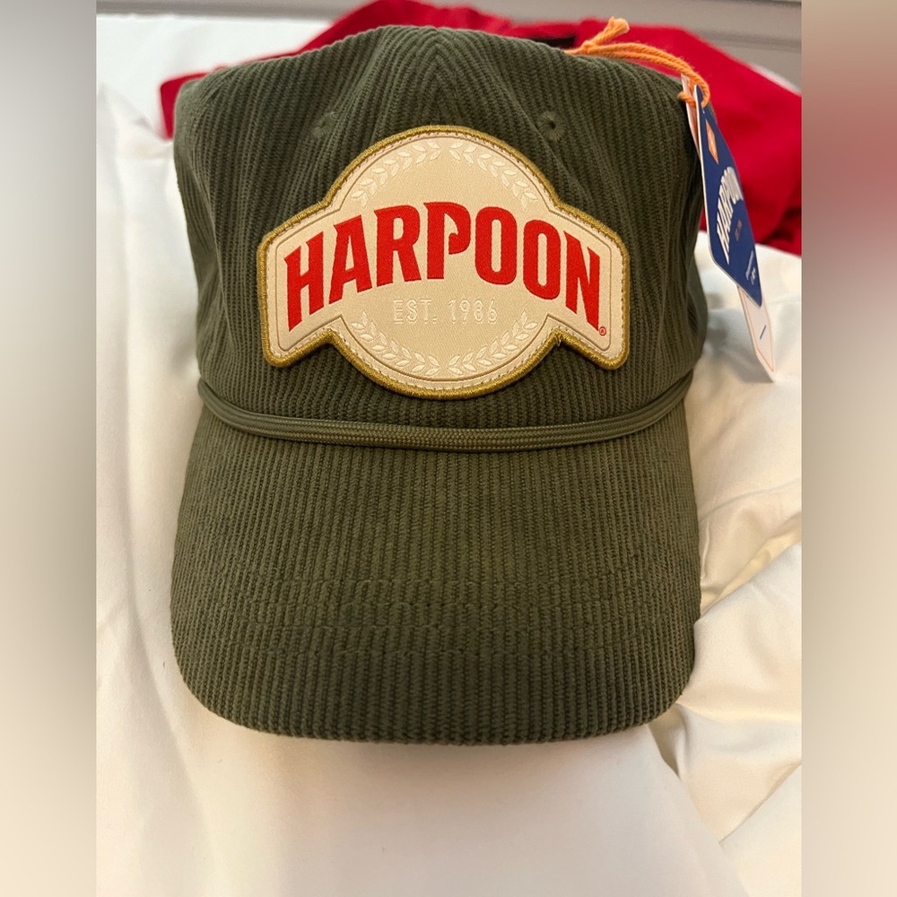 Harpoon Brewery Adjustable Baseball Cap Hat Logo Patch Rope Est. 1986